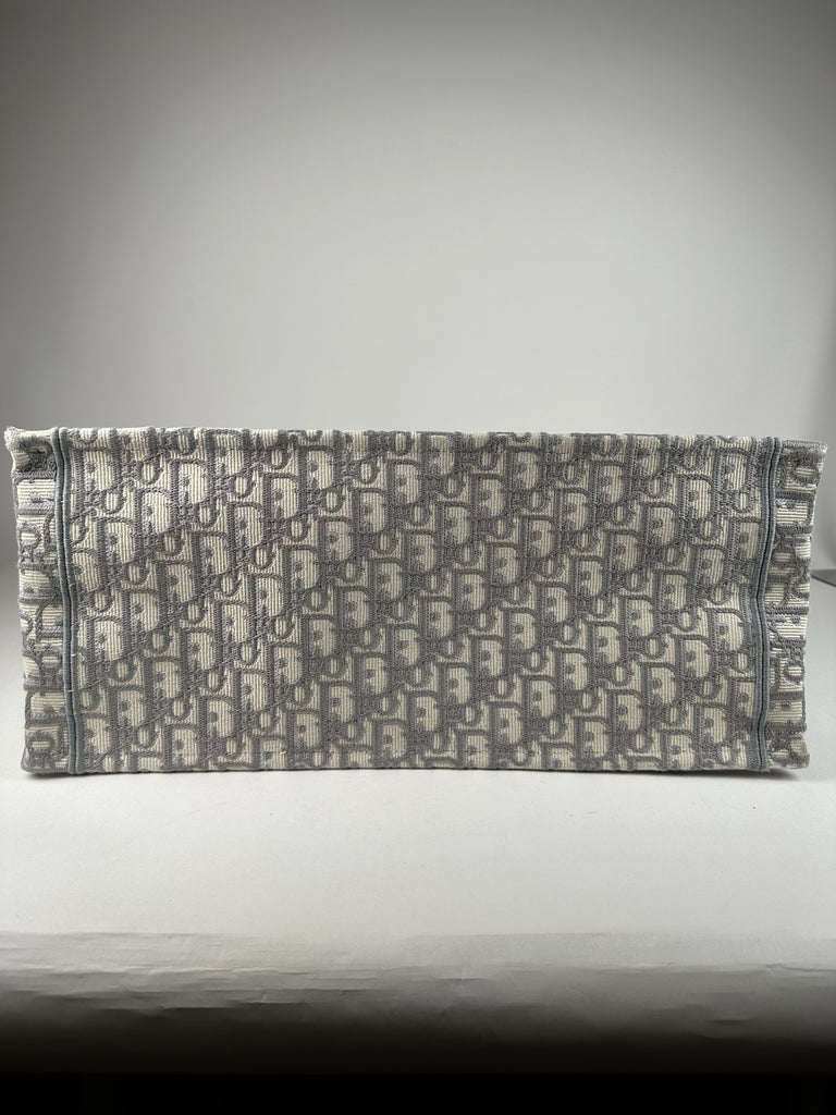 Dior Oblique Canvas Large Book Tote Grey