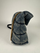 Load image into Gallery viewer, Saint Laurent Denim Quilted Toy Loulou Puffer Monogram Chain Satchel Blue