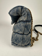 Load image into Gallery viewer, Saint Laurent Denim Quilted Toy Loulou Puffer Monogram Chain Satchel Blue