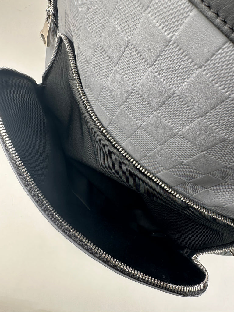 Louis Vuitton Damier Infini Leather Avenue Backpack Grey Black