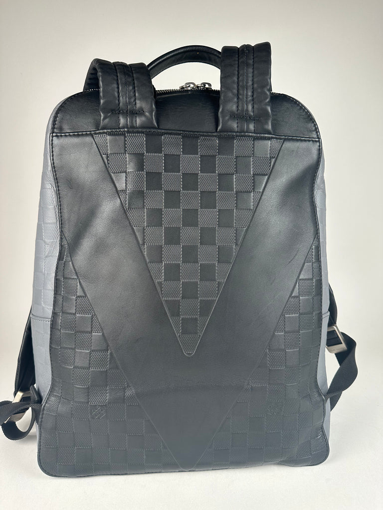 Louis Vuitton Damier Infini Leather Avenue Backpack Grey Black