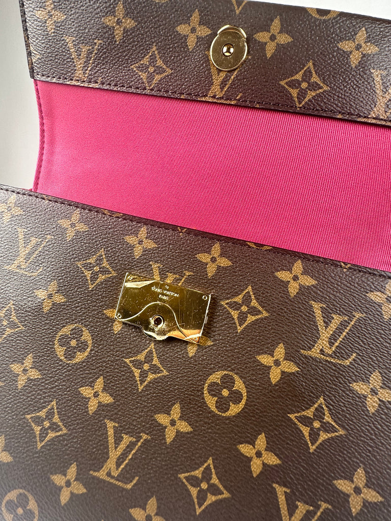 Louis Vuitton Cluny BB Monogram Top Handle Bordeaux Fuchsia