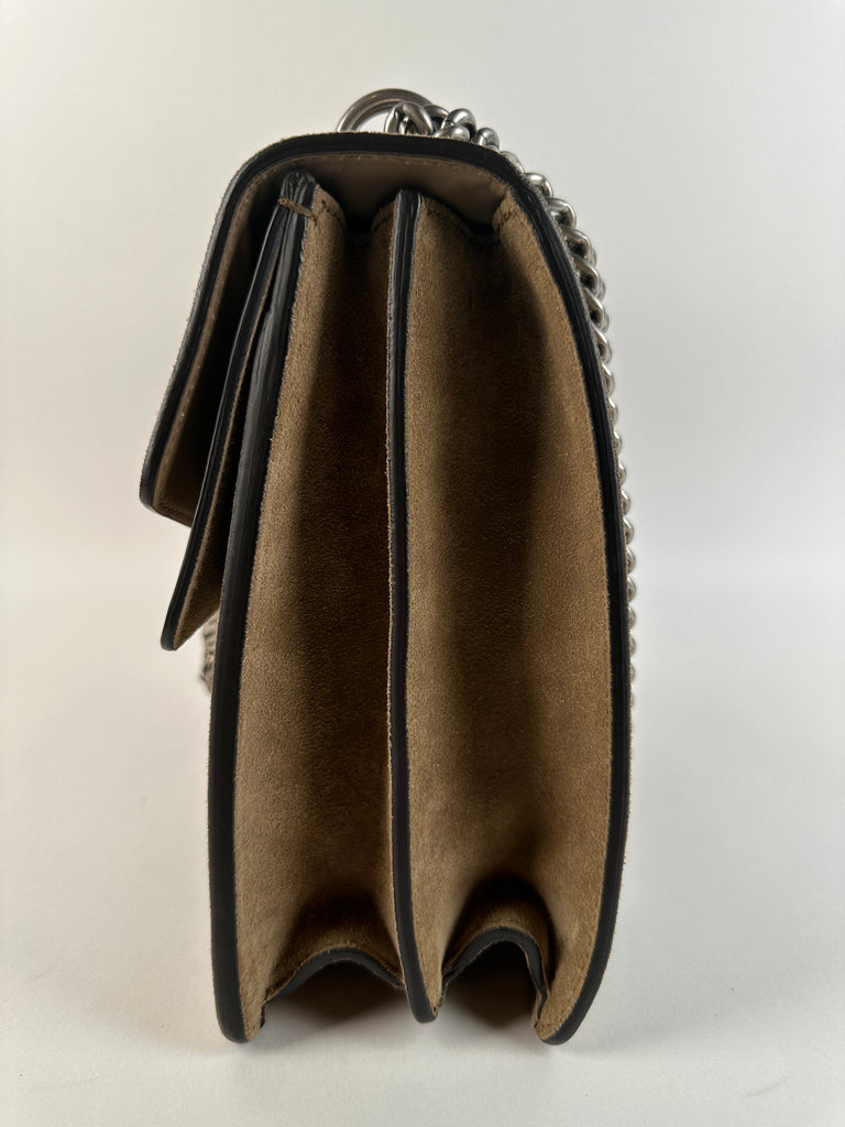 Gucci Suede Medium Dionysus Shoulder Bag Taupe