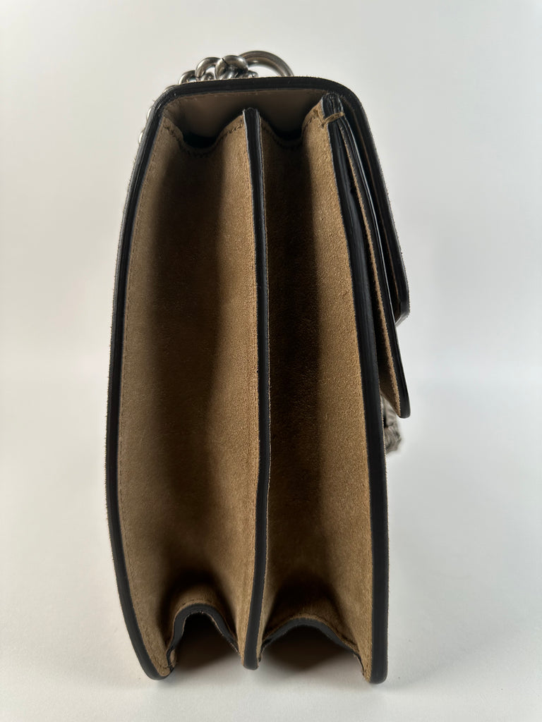Gucci Suede Medium Dionysus Shoulder Bag Taupe