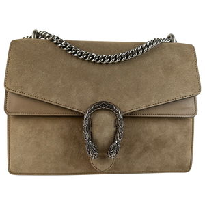 Gucci Suede Medium Dionysus Shoulder Bag Taupe