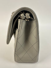 Load image into Gallery viewer, Chanel Lambskin Quilted Small Classic Double Flap Light Grey