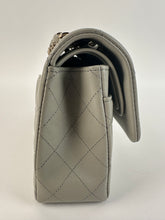 Load image into Gallery viewer, Chanel Lambskin Quilted Small Classic Double Flap Light Grey