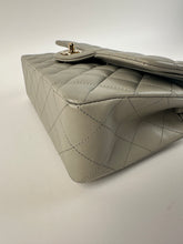 Load image into Gallery viewer, Chanel Lambskin Quilted Small Classic Double Flap Light Grey