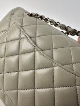 Load image into Gallery viewer, Chanel Lambskin Quilted Small Classic Double Flap Light Grey