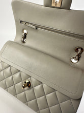 Load image into Gallery viewer, Chanel Lambskin Quilted Small Classic Double Flap Light Grey