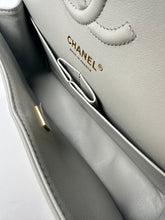 Load image into Gallery viewer, Chanel Lambskin Quilted Small Classic Double Flap Light Grey