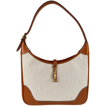 Load image into Gallery viewer, Hermes Toile Courchevel Trim II 31 Gold Hobo Bag