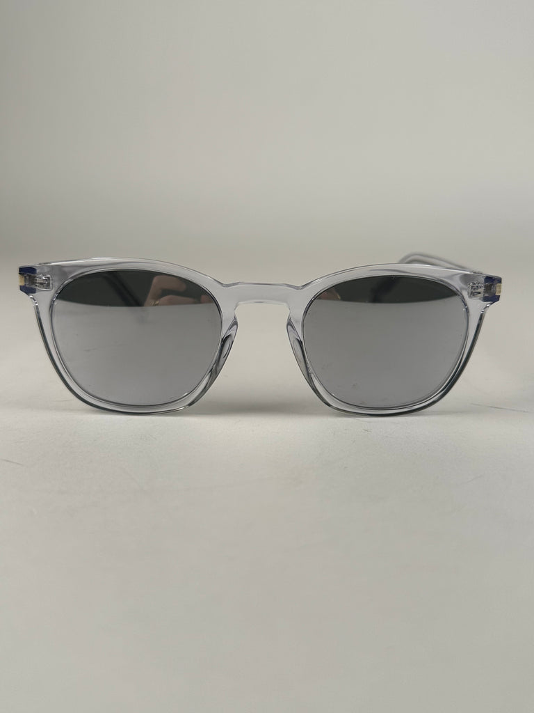 Saint Laurent Classic 28 Mirrored Sunglasses Crystal