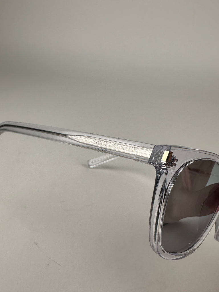 Saint Laurent Classic 28 Mirrored Sunglasses Crystal