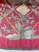 Load image into Gallery viewer, Hermes Serenite Silk Sheer Scarf Red Green 90cm