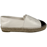 Chanel Lambskin Espadrilles size 39EU White Black Toe