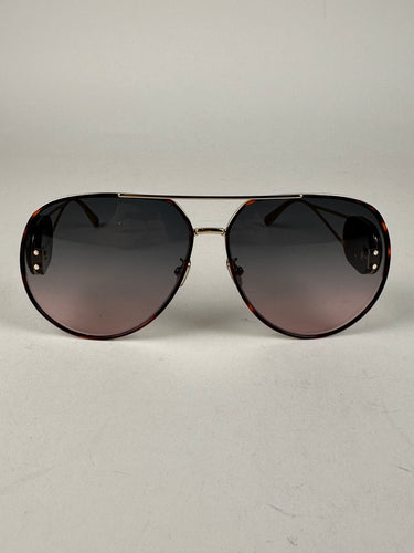 Dior Brow Bar Aviator Sunglasses Tortoise Shell Gold