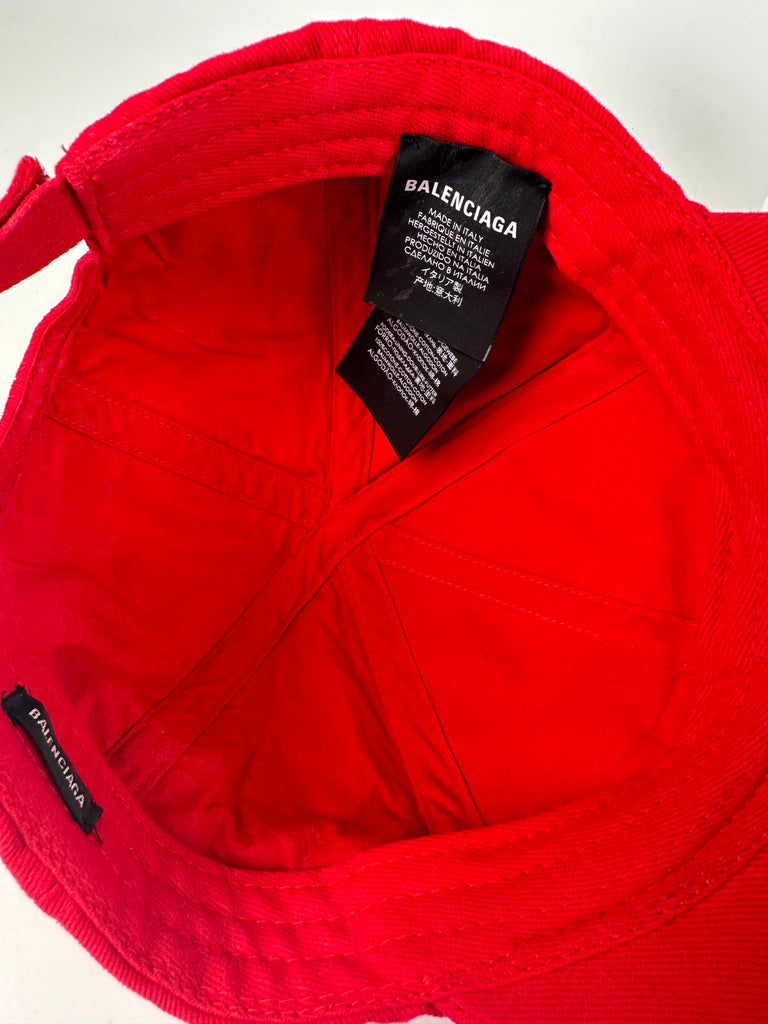 Balenciaga Logo Baseball Cap Red