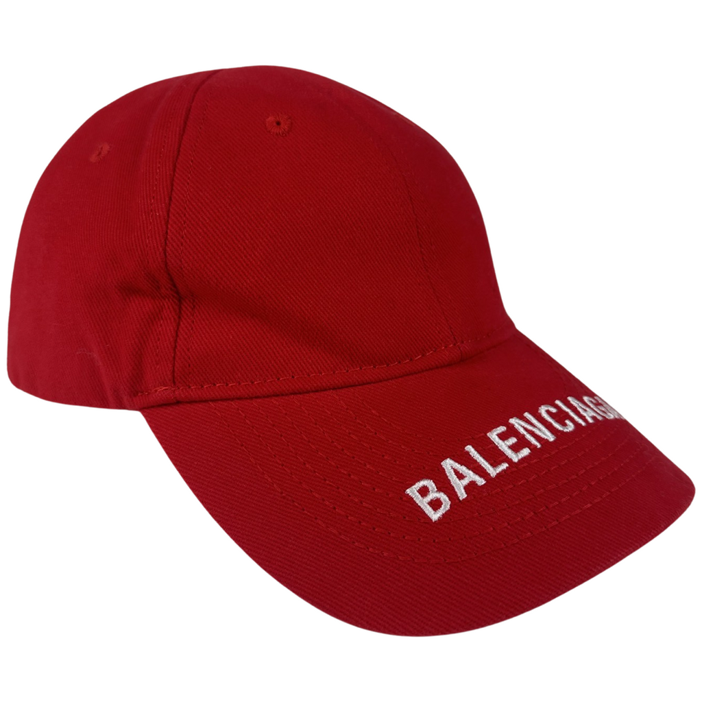 Balenciaga Logo Baseball Cap Red