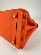 Load image into Gallery viewer, Hermes Birkin 30 Orange Clemence Leather GHW