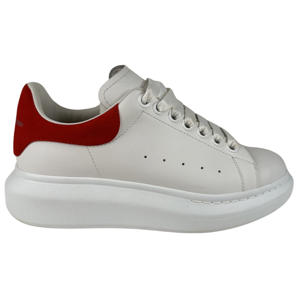 Alexander mcqueen red sales and white sneakers