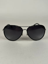 Load image into Gallery viewer, Chanel Aviator Style Sunglasses With Chain And Leather Accents Black Ruthenium
