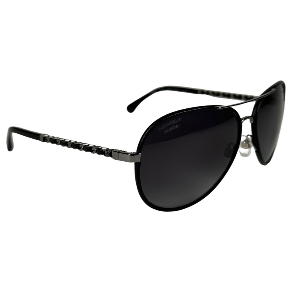 Chanel - Pilot Sunglasses - Black Transparent - Chanel Eyewear - Avvenice