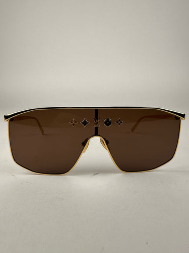 Louis Vuitton LV Golden Mask Sunglasses Gold Brown