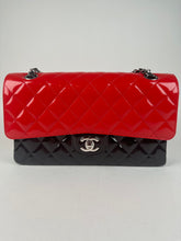 Load image into Gallery viewer, Chanel Patent Leather Medium Classic Double Flap Red Black