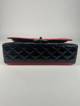 Load image into Gallery viewer, Chanel Patent Leather Medium Classic Double Flap Red Black