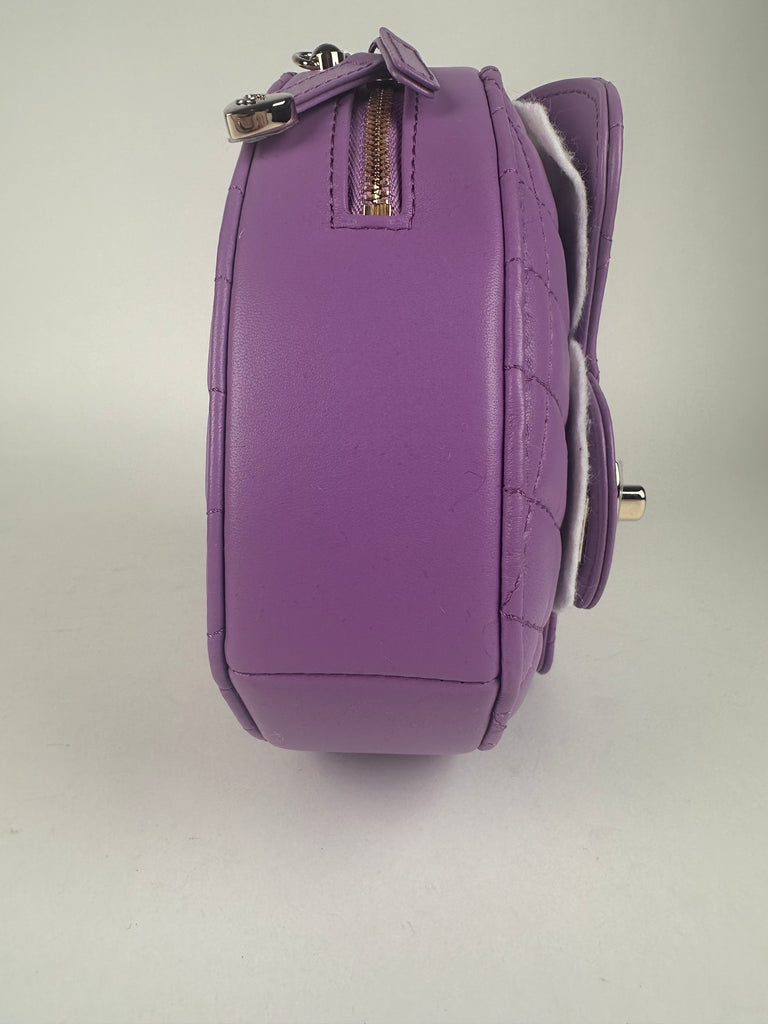 Chanel Lambskin Quilted CC in Love Heart Bag Purple