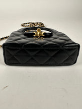 Load image into Gallery viewer, Chanel Shiny Aged Calfskin Quilted Mini Nano Kelly Top Handle Black