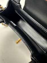 Load image into Gallery viewer, Chanel Shiny Aged Calfskin Quilted Mini Nano Kelly Top Handle Black