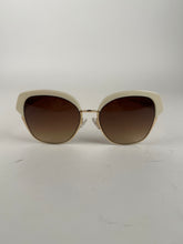 Load image into Gallery viewer, Balmain Gold and White Cat Eye Style Sunglasses