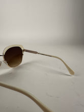 Load image into Gallery viewer, Balmain Gold and White Cat Eye Style Sunglasses