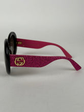 Load image into Gallery viewer, Gucci Round Glitter Pink Tortoiseshell Pattern Sunglasses