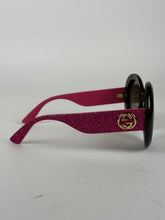 Load image into Gallery viewer, Gucci Round Glitter Pink Tortoiseshell Pattern Sunglasses