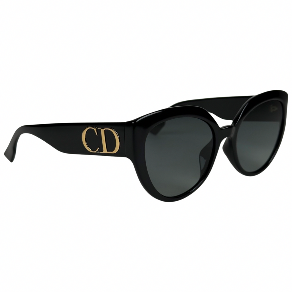 Dior DDiorF Cat Eye Sunglasses Black Gold