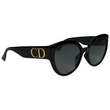 Load image into Gallery viewer, Dior DDiorF Cat Eye Sunglasses Black Gold