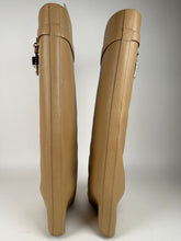 Load image into Gallery viewer, Givenchy Shark Lock Tall Boots Beige Grained Leather Size 40EU