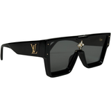 Louis Vuitton Cyclone Square Sunglasses Black Gold