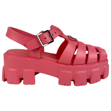 Load image into Gallery viewer, Prada Foam Rubber Triangle Logo Fishermen Monolith Sandal Pink Begonia Size 36EU