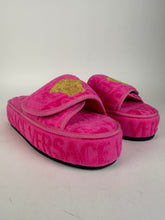 Load image into Gallery viewer, Versace All Over Print Medusa Head Terrycloth Platform Slippers Slides Size 37EU