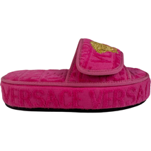 Load image into Gallery viewer, Versace All Over Print Medusa Head Terrycloth Platform Slippers Slides Size 37EU