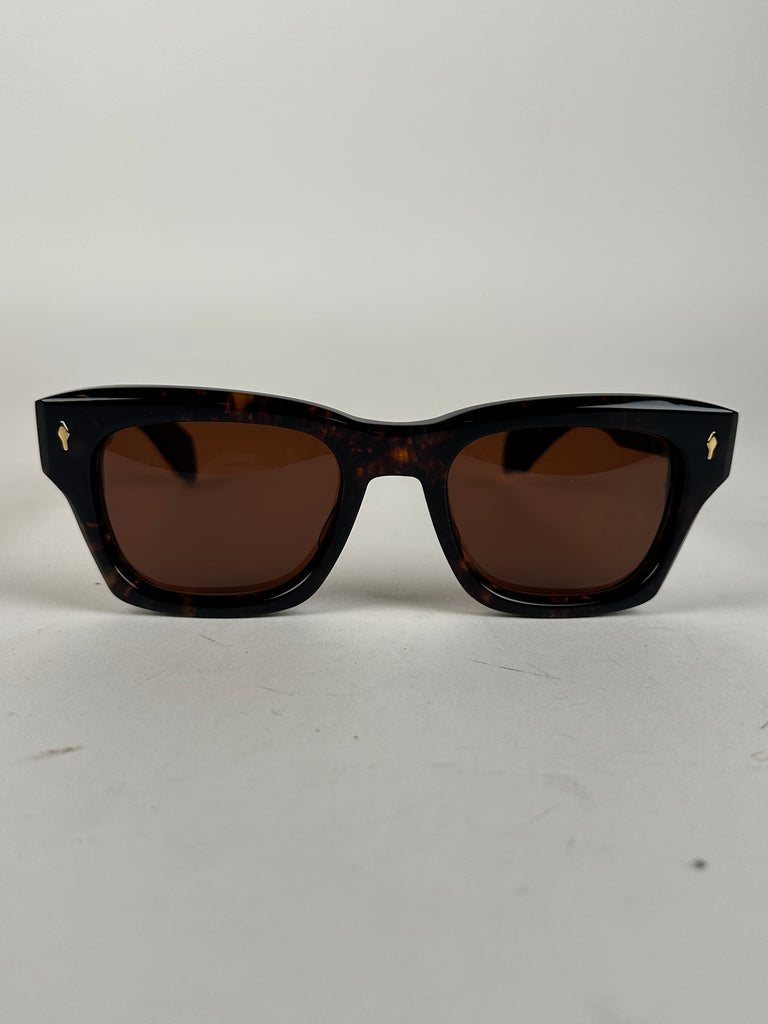 Jacques Marie Mage Dealan 53 Sunglasses in Agar Dark Brown Gold