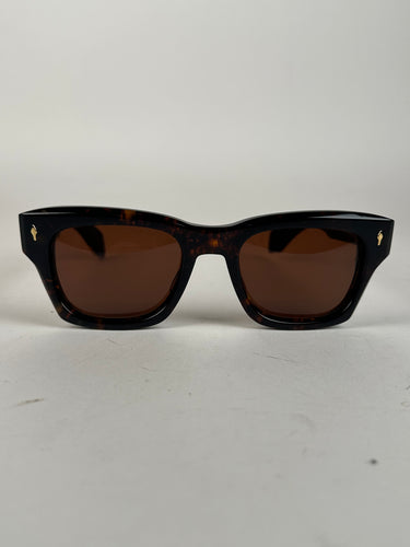 Jacques Marie Mage Dealan 53 Sunglasses in Agar Dark Brown Gold