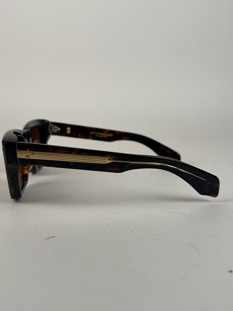 Jacques Marie Mage Dealan 53 Sunglasses in Agar Dark Brown Gold