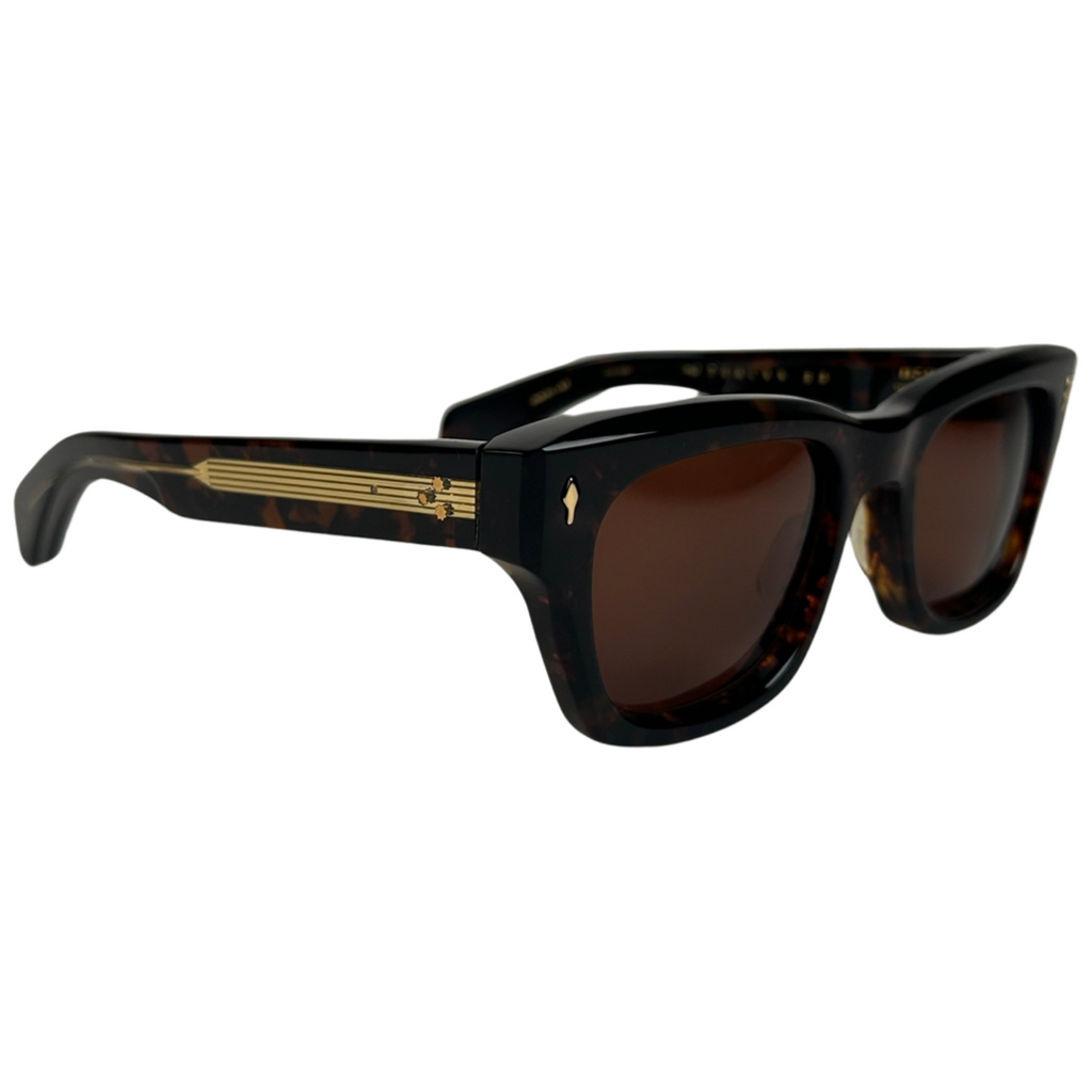 Jacques Marie Mage Dealan 53 Sunglasses in Agar Dark Brown Gold