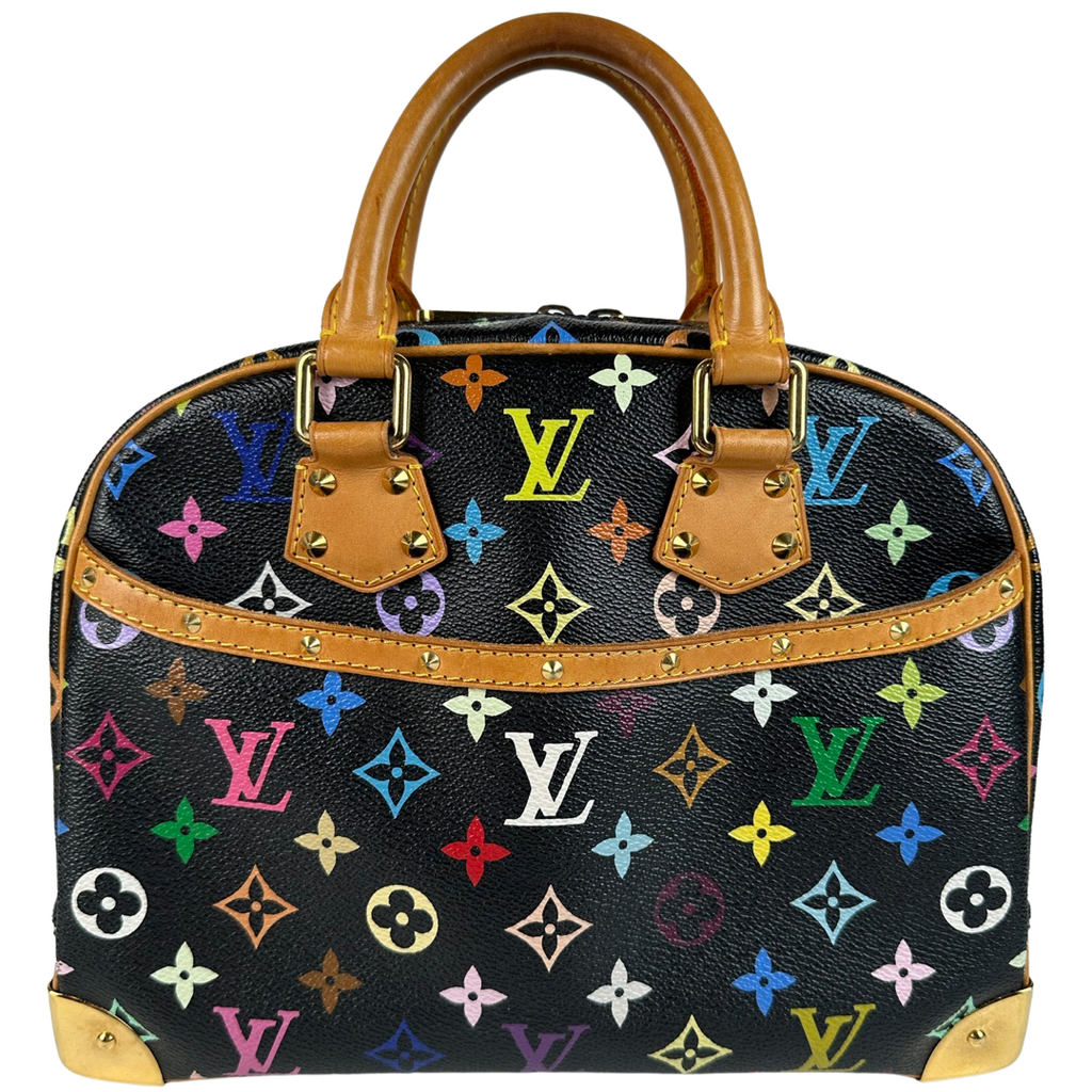 Louis Vuitton Black Multicolor Trouville Handbag