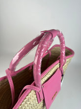 Load image into Gallery viewer, Jacquemus Le Panier Soli Straw Raffia Beach Bag Dark Pink